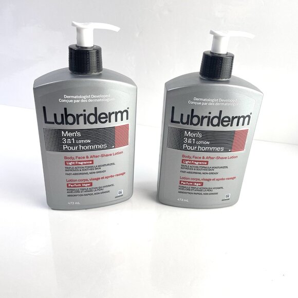 LUBRIDERM Other - Lubriderm Men's 3-in-1 Body, Face & Post-Shave Lotion Light Fragrance 16oz